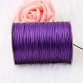 Cordon en satin violet foncé pour la fabrication de bijoux DIY sur bobine blanche - Violet Foncé (1mm/10m)