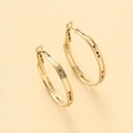 Vintage style gold stainless steel hoop earrings with colorful crystals and rhinestones - Gold (Colorful Zirconia)