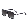 Quadratische Flieger-Sonnenbrille für Herren mit Marmorrahmen und grauen Gläsern - Gunmetal Schildpattrahmen