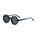 Gafas de sol polarizadas ajustables ND 2-400 redondas estilo punk en negro - Negro mate
