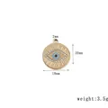 Böhmischer Gold-Anhänger mit Kristallen und Maßen von 20mm x 18mm für DIY-Schmuck - Großer Runder Weißer Augenstil
