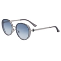 Gafas de sol redondas con lentes degradadas azul claro y patillas de metal plateado - Marco Plateado (Degradado Azul) (C4银A蓝)