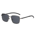 Gafas de sol polarizadas para hombre con montura metálica y patillas antideslizantes - Color gunmetal