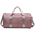 Morandi pink large capacity gym bag with wet and dry separation and shoulder strap - Sakura Pink