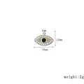 Bohemian gold Evil Eye pendant with blue stones and 16mm width for jewelry making - Small Round Light Blue Eye Style