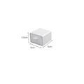 Minimalist white drawer jewelry box for necklaces with a small ribbon pull handle - 5x5x3.5cm / White (5*5*3.5)