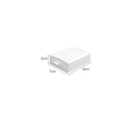 Minimalist white drawer jewelry box with silk pull tab in size 9x7x3cm - 7x9x3cm / White (7*9*3)