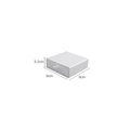 White minimalist drawer jewelry box with ribbon handle measuring 9cm x 9cm x 3.2cm - 9x9x3.2cm / White (9*9*3.2)