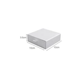 White cardboard drawer gift box with ribbon handle for jewelry, 10x10x3.5cm size - 10x10x3.5cm / White (10*10*3.5)