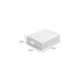 Minimalist white slide-out jewelry gift box in matte cardboard, size 12x8x3cm - White (12*8*3)
