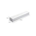 White minimalist drawer jewelry box for necklaces, 21x4x3cm sturdy cardboard packaging - White (21*4*3)