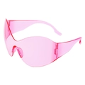 Lunettes de soleil Y2K roses transparentes surdimensionnées style œil de chat chic - Rose Transparent (C4)