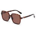 Modische polarisierte Oversize-Falt-Sonnenbrille in dunkler Schildpatt-Optik mit braunen Gläsern - C3 Schildpatt