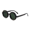 Occhiali da sole polarizzati retrò con montatura spessa mimetica verde scuro e lenti - Mimetico Militare (C4 Camo Esercito G16)