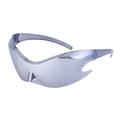 Y2K futuristic silver wraparound sports sunglasses with metallic finish for outdoors - Silver Mirror (C8)