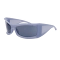 Occhiali da sole sportivi Y2K antivento con montatura lavanda e lenti polarizzate - Grigio Trasparente (C6)