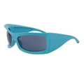 Occhiali da sole sportivi Y2K blu ciano opaco con lenti UV grigio scuro per ciclismo - Verde (C5)