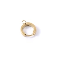 Aro de acero dorado cepillado con bisagra y ojal para colgar dijes y accesorios DIY - Dorado 3*9mm (1 Pieza)