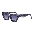 Occhiali da sole cat-eye piccoli con montatura tartarugata viola e lenti sfumate viola - C6 Tartarugato Grigio
