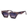 Trendy irregular cat eye sunglasses with purple tortoiseshell frames and gradient lenses - C4 Tortoise Purple