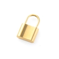 Polished 18K gold plated stainless steel padlock pendant with a shiny mirror finish - Mini Lock Style