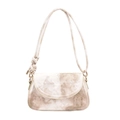 Sac bandoulière beige effet marbre avec texture matelassée et détail de nœud chic - Vert