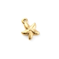 Starfish shaped 18K gold plated stainless steel charm pendant for DIY jewelry making - Starfish
