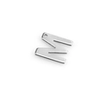 Polished silver stainless steel letter M alphabet pendant charm for DIY necklaces - Letter M / Steel