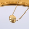 Collier élégant avec pendentif coeur irrégulier doré et chaîne serpent pour femme - Pendentif Grain Irrégulier (A4987)