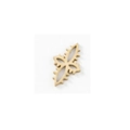 Pendentif étoile géométrique doré en acier inoxydable évidé pour création de bijoux DIY - Forme de Croix Florale Gothique