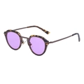 Occhiali da sole vintage gatto con lenti viola e montatura marrone tartaruga - Montatura Tartarugata Gialla Lenti Viola Chiaro