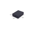 Black drawer-style jewelry gift box with ribbon handle and 9x7x3cm dimensions - 7x9x3cm / Black (A3469)