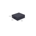 Square black matte drawer jewelry gift box with pull tab in 9x9x3.2cm size - 9x9x3.2cm / Black (A3470)