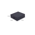 Minimalist black drawer jewelry box for necklaces, size 10x10x3.5cm with ribbon pull - 10x10x3.5cm / Black (A3471)