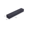 Long black drawer jewelry box for necklaces and watches, dimensions 21x4x3cm with ribbon pull - 21x4x3cm / Black (A3473)