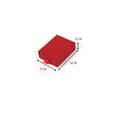 Red drawer-style jewelry box with ribbon pull for rings and necklaces, 9x7x3 cm - 7x9x3cm / Red (A3476)