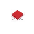 Red 9x9cm square cardboard drawer jewelry box with ribbon pull for earrings and necklaces - 9x9x3.2cm / Red (A3477)