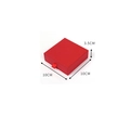 Square red drawer jewelry gift box with ribbon handle measuring 10x10x3.5 cm - 10x10x3.5cm / Red (A3478)
