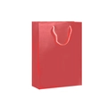 Elegant matte red gift bag with matching handles for jewelry boxes and necklaces - 12x5.7x16cm / Red Handbag (A3481)