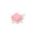 Pink drawer jewelry box with ribbon handle for rings and earrings 5x5x3.5cm - 5x5x3.5cm / Pink (A3489)