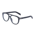 Matte black double-bridge aviator sunglasses with silver diamond accents and blue light lenses - Matte Black Anti-blue Light (C2-1)