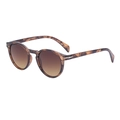 Retro-Sonnenbrille mit Schildpattmuster, braunen Verlaufsgläsern und silbernem Detail - C3 Tee Schildpatt