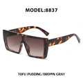 Square tortoise shell sunglasses with brown gradient lenses for a stylish trendy look - C2 Tortoise Shell Brown Gray Gradient