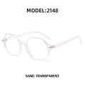 Gafas de sol poligonales irregulares modelo 2148 en acabado mate arena transparente - Marco Blanco Transparente Lentes Transparentes