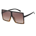 Gafas de sol cuadradas grandes con montura de carey y lentes de color marrón degradado - Carey Negro Té