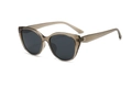 Modische Cat-Eye-Polarisationssonnenbrille mit braunem Rahmen und dunklen Gläsern - Helles Teebraun (C4)
