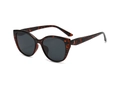Occhiali da sole polarizzati cat-eye da donna con montatura tartarugata e lenti grigie - Tartarugato (C5)