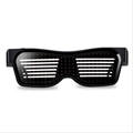 Bluetooth LED shutter glasses with red dot matrix light for cyberpunk party style - White