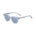 Lunettes de soleil œil de chat chic avec monture transparente et verres bleu clair - C5 Bleu Clair (Monture Transparente Verre Bleu)