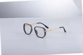 Retro square double bridge sunglasses in black and gold finish with spring hinges - Shiny Black Gold Frame Turn Gray Lens (C1)